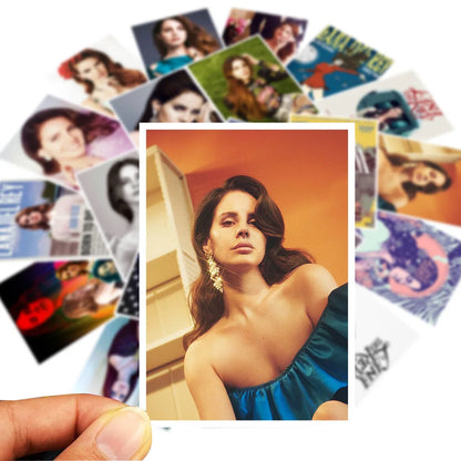 25pcs Singer Lana Del Rey Sticker Waterproof For Skateboard Laptop Suitcase Guitar Fans DIY Decals