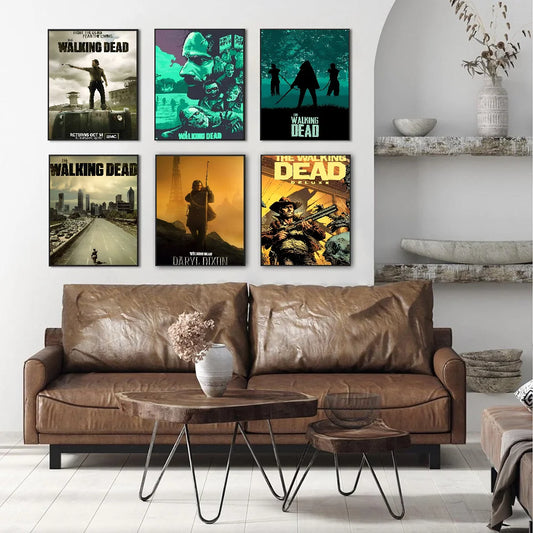 The Walking Dead Self-adhesive Art Poster Whitepaper Sticker DIY Room Bar Cafe Wall Decor