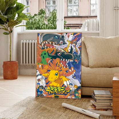 Anime Digital Monster Digimon  Good Quality Prints and Posters Waterproof Paper Sticker Coffee House Bar Posters Wall Stickers