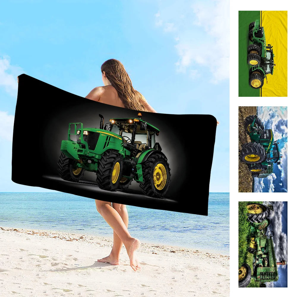 T-TractorS Car Towel Microfiber Beach Towel Absorbent Quick dry Soft Yoga Swimming Resort Mountain Climbing Towel