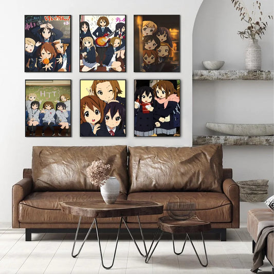 Anime K-ON KON Vintage Posters Sticky Vintage Room Home Bar Cafe Decor Kawaii Room Decor