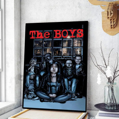 The Boys Anime Whitepaper Poster Fancy Wall Sticker for Living Room Bar Decoration Decor Art Wall Stickers Aesthetic Painting