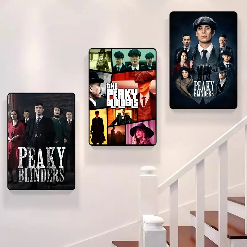 Movie P-Peaky B-Blinders TV Vintage Posters Sticky Whitepaper Prints Posters Artwork Posters Wall Stickers