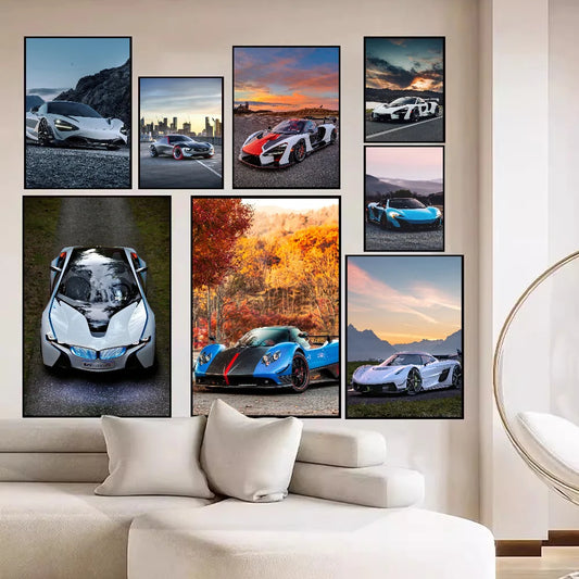 Cool Supercar Vintage Posters Sticky Vintage Room Home Bar Cafe Decor Kawaii Room Decor