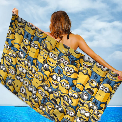 Toalla de playa de microfibra M-Minions D-Despicable-MeS Toalla absorbente de secado rápido Toalla suave para yoga, natación, resort, escalada de montaña