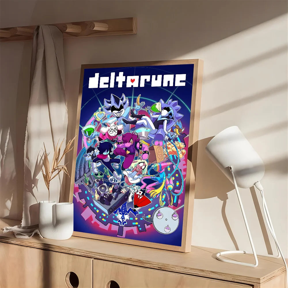 Deltarune ゲーム 高品質プリントとポスター 防水紙ステッカー コーヒーハウス バー ポスター ウォールステッカー