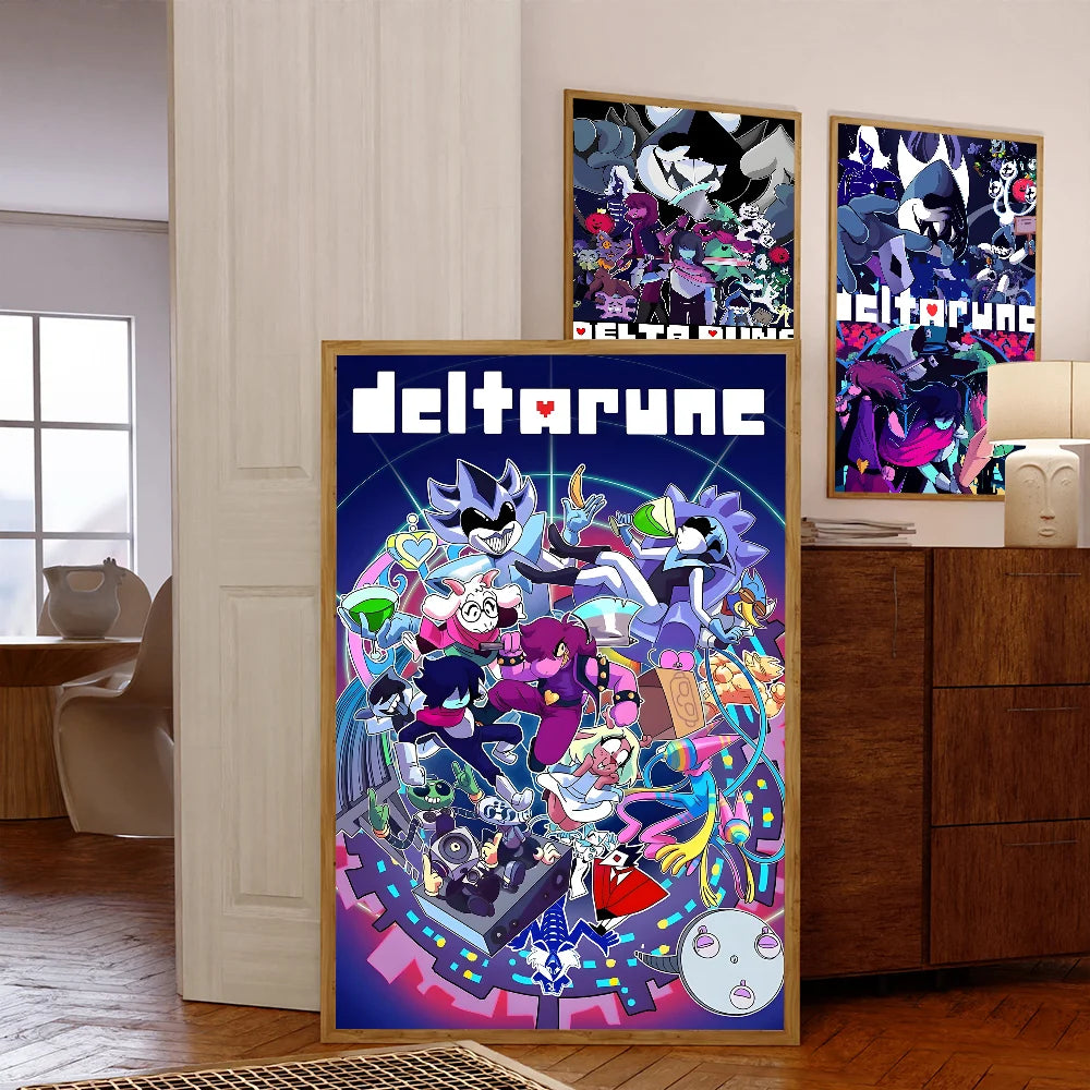 Deltarune ゲーム 高品質プリントとポスター 防水紙ステッカー コーヒーハウス バー ポスター ウォールステッカー