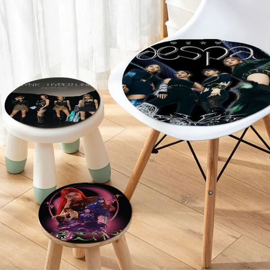 Kpop A-Aespa Simplicity Multi-Color Dining Chair Cushion Circular Decoration Seat For Office Desk Outdoor Garden Cushions