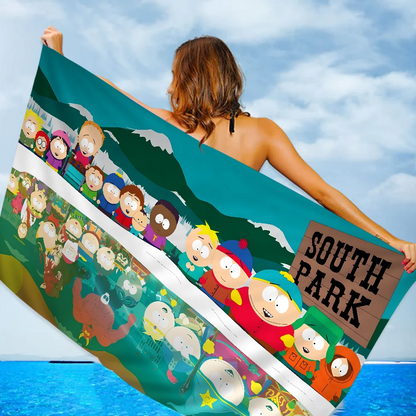 S-Souths Cartoon ParkS Towel Microfiber Beach Towel Absorbent Quick dry Soft Yoga Swimming Resort Mountain Climbing Towel