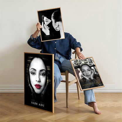 Pósteres de películas de la banda S-Sade Adu Singer, calcomanías de pared elegantes para sala de estar, bar, pintura estética, decoración de pared de habitación