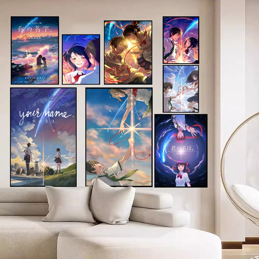 Japan Anime Your Name Vintage Posters Sticky Whitepaper Prints Posters Artwork Posters Wall Stickers