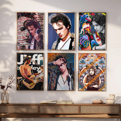 Retro Jeff Buckley Pop Singer  Anime Posters Sticky HD Quality Wall Art Retro Posters for Home Kawaii Room Decor