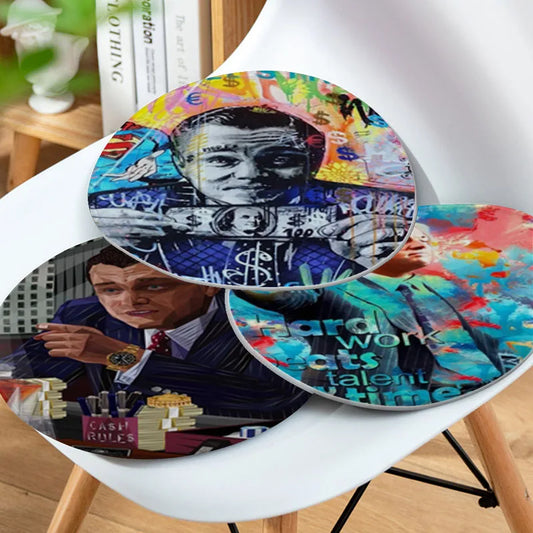 Abstract Graffiti Art The Wolf of Wall Street European Stool Pad Patio Home Kitchen Chair Seat Pads Sofa Seat 40x40cm Chair Mat