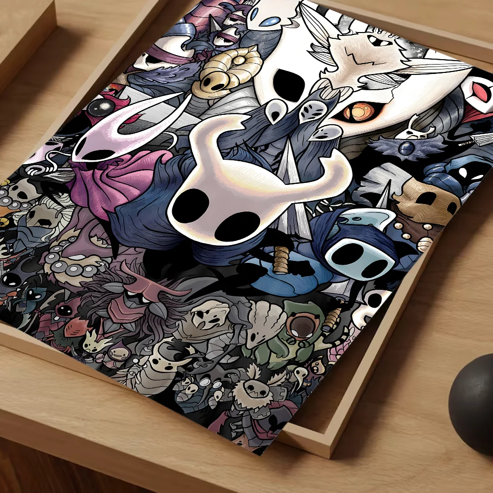 Japan Anime Video Games Hollow Knight Anime Posters Sticky HD Quality Wall Art Retro Posters for Home Kawaii Room Decor