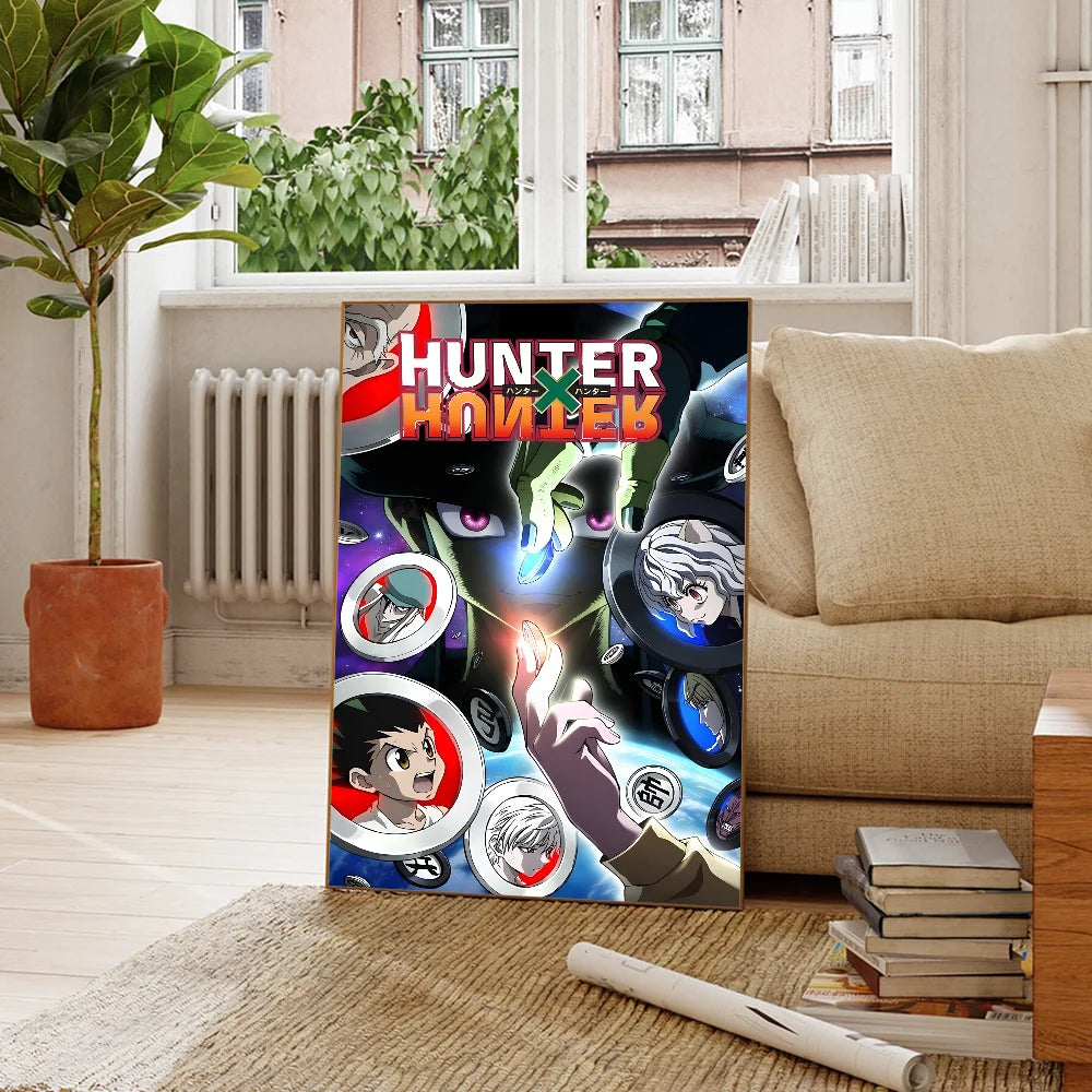 Hunter X Hunter Manga Anime  Anime Posters Sticky Whitepaper Sticker DIY Room Bar Cafe Kawaii Room Decor