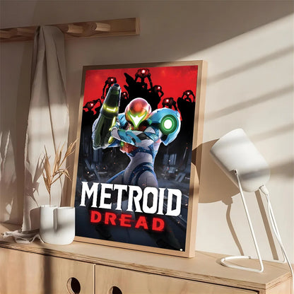 Game M-Metroids Poster Anime Posters Sticky HD Quality Wall Art Retro Posters for Home Kawaii Room Decor