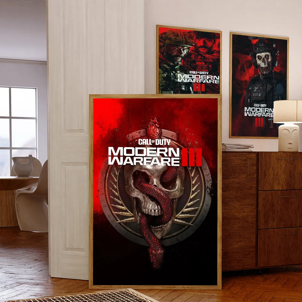 Pósteres de películas clásicas Call of Duty M-Modern W-Warfare III, póster de calidad HD, arte de pared, pintura, estudio, decoración nórdica para el hogar