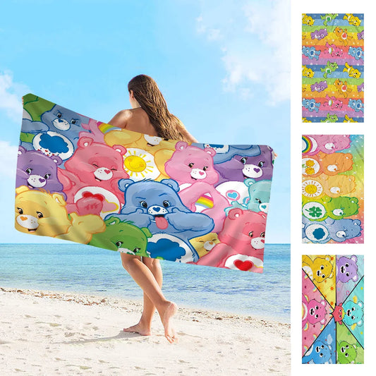 C-CARE-BEARS Towel Microfiber Beach Towel Absorbent Quick dry Soft Yoga Swimming Resort Mountain Climbing Towel