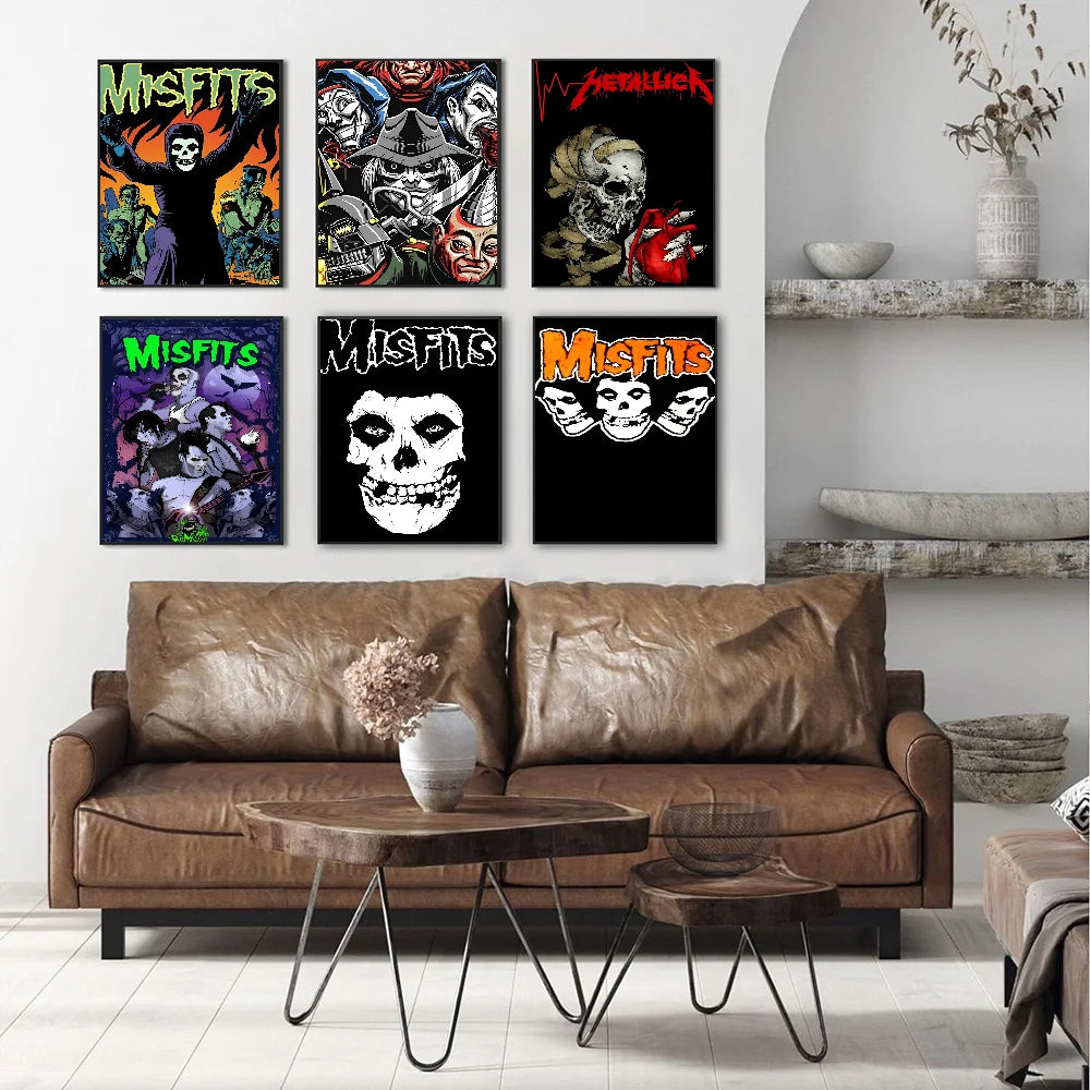 Misfits Hot Self-adhesive Art Poster Whitepaper Sticker DIY Room Bar Cafe Wall Decor