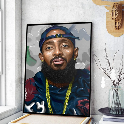 Nipsey Hussle American Rapper Poster Movie Sticky Posters Retro Kraft Paper Sticker DIY Room Bar Cafe Art Wall Painting