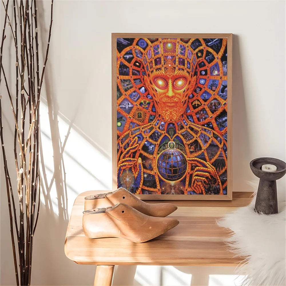 Abstract Alex Grey Trippy Psychedelic Classic Movie Posters Fancy Wall Sticker for Living Room Bar Decoration Room Wall Decor