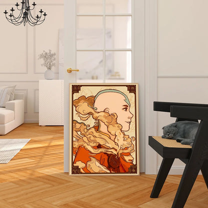 Avatar the Last Airbender Whitepaper Poster Self-adhesive Art Poster Fancy Wall Sticker for Living Room Bar Decoration Painting