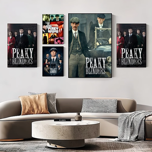 Movie P-Peaky B-Blinders TV Vintage Posters Sticky Whitepaper Prints Posters Artwork Posters Wall Stickers