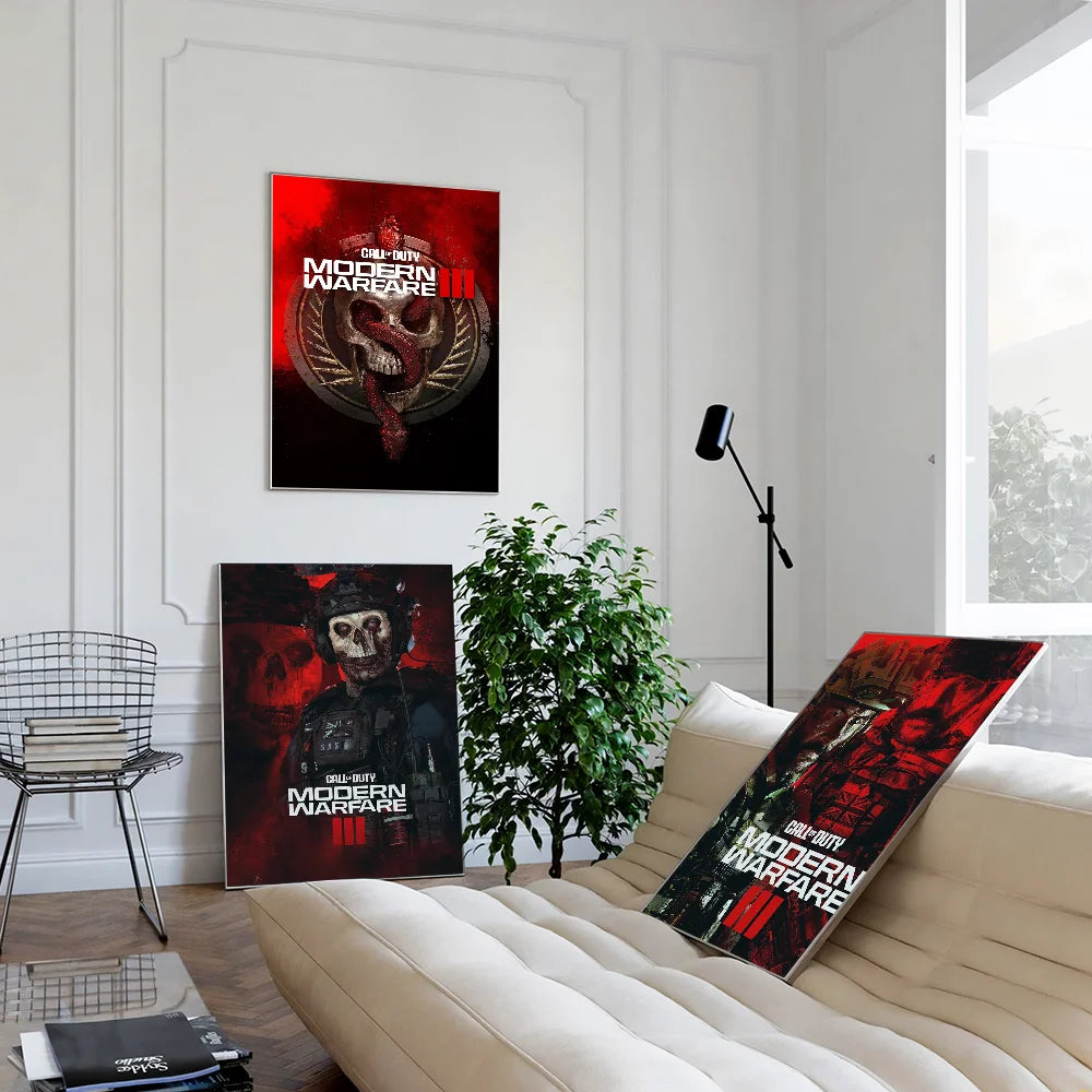 Pósteres de películas clásicas Call of Duty M-Modern W-Warfare III, póster de calidad HD, arte de pared, pintura, estudio, decoración nórdica para el hogar