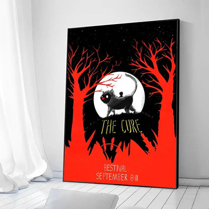 The Cure Posters Waterproof Paper Sticker Self-adhesive Art Poster Kraft Paper Sticker DIY Room Bar Cafe Decorative Painting