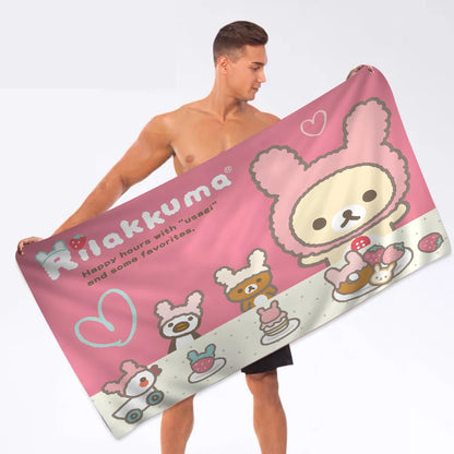 R-RilakkumaS Towel Microfiber Beach Towel Absorbent Quick dry Soft Yoga Swimming Resort Mountain Climbing Towel