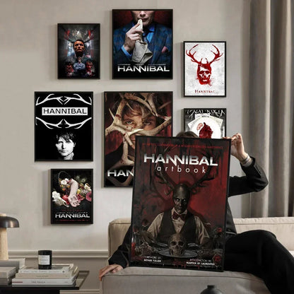 Hannibal TV Poster Anime Posters Sticky HD Quality Wall Art Retro Posters for Home Kawaii Room Decor