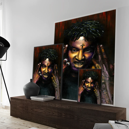 Rapper American Dream 21 S-Savage Wall Poster Prints Nordic Canvas Painting  for Living Room Bar Gaming Boy Room Home Decoration