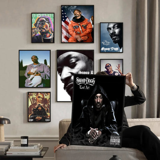 Rapper S-Snoop D-Dogg Poster Anime Posters Sticky HD Quality Wall Art Retro Posters for Home Kawaii Room Decor