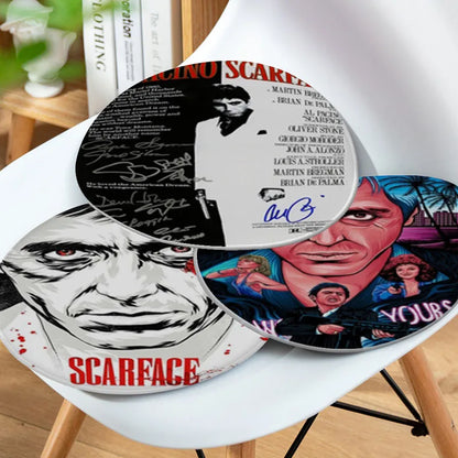 Scarface The World is Yours - Cojín de meditación europeo, taburete, silla de comedor, asiento de tatami, cojines antideslizantes para exteriores