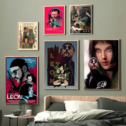 Classic Movie TV  Leon Whitepaper Poster HD Quality Poster Wall Art Painting Study Room Wall Decor