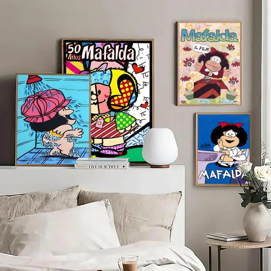 Cute Cartoon M-Mafalda Good Poster Home decoration Highend paper Poster Wall Painting Study Home Living Room Decoration Picture