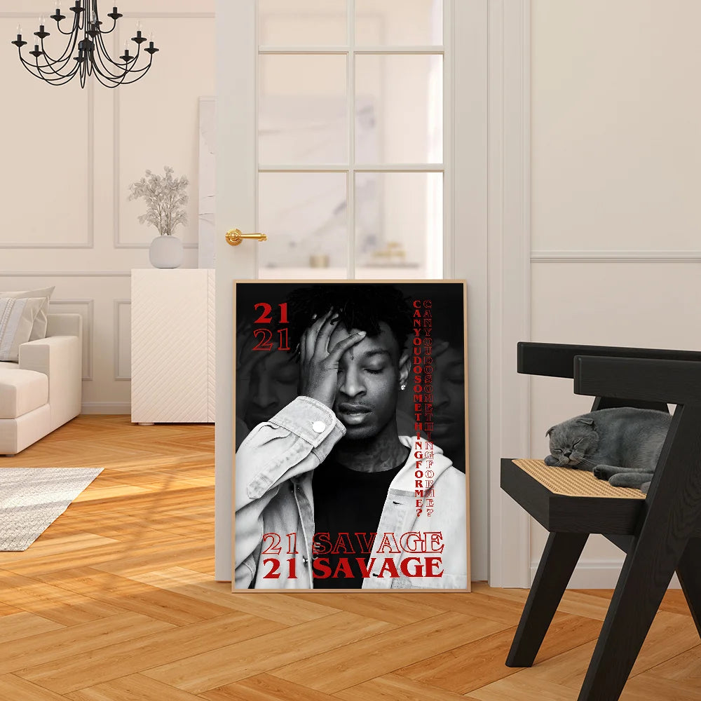 Rapper American Dream 21 S-Savage Wall Poster Prints Nordic Canvas Painting  for Living Room Bar Gaming Boy Room Home Decoration