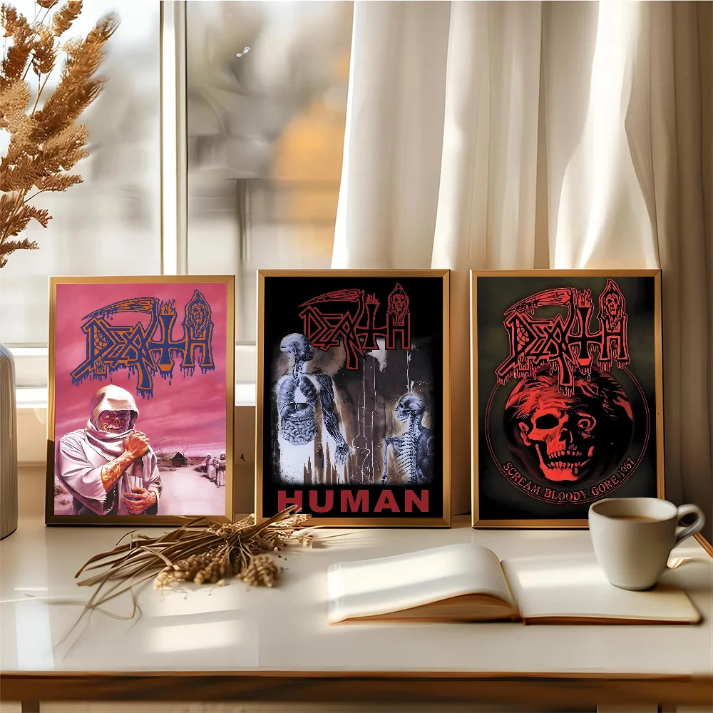 Angles Old D-Deaths Mental Rock Band Movie Sticky Posters Retro Kraft Sticker DIY Room Bar Cafe Aesthetic Art Wall Painting