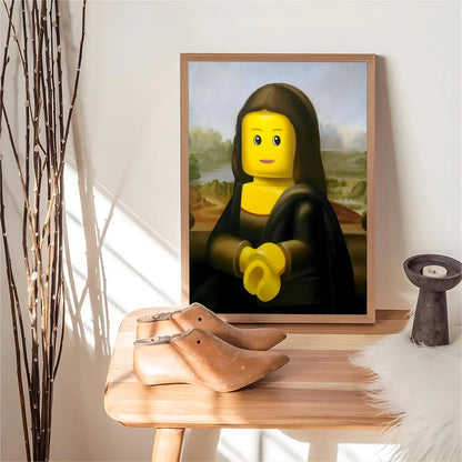 Abstract Funny Mona Lisa Movie Posters Fancy Wall Sticker for Living Room Bar Aesthetic Painting Decoration Room Wall Decor