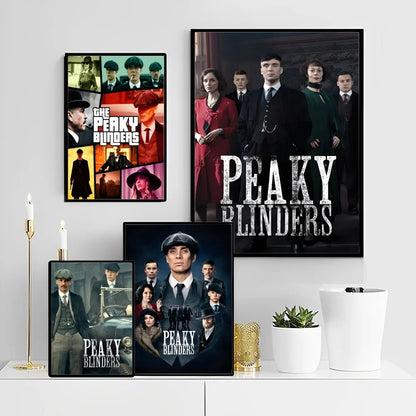 Movie P-Peaky B-Blinders TV Vintage Posters Sticky Whitepaper Prints Posters Artwork Posters Wall Stickers