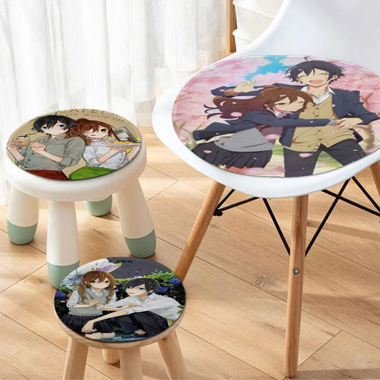 Horimiya Anime Round Dining Chair Cushion Circular Decoration Seat For Office Desk Sofa Cushion