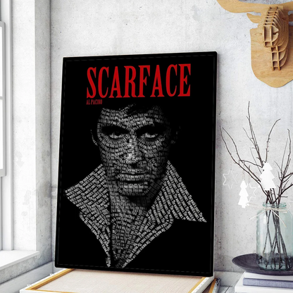 Scarface The World is Yours Movie Poster Movie Sticky Posters Retro Kraft Paper Sticker DIY Room Bar Cafe Art Wall Painting