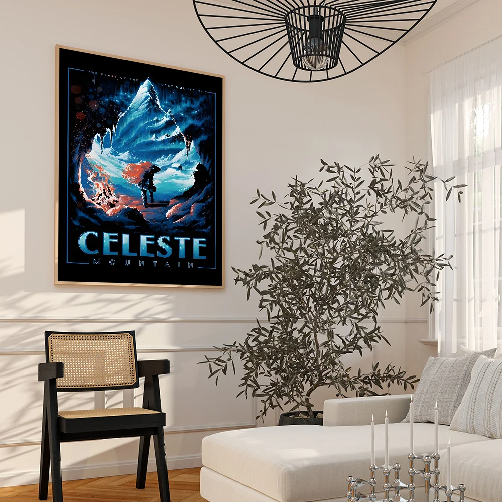 Celeste Game DIY Sticky Poster Fancy Wall Sticker for Living Room Bar Decoration Wall Decor