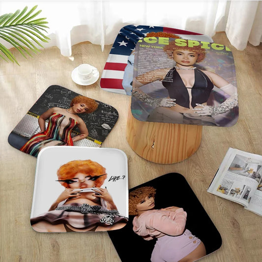 Ice Spice Rapper European Sofa Mat Dining Room Table Chair Cushions Unisex Fashion Anti-slip Chair Cushions