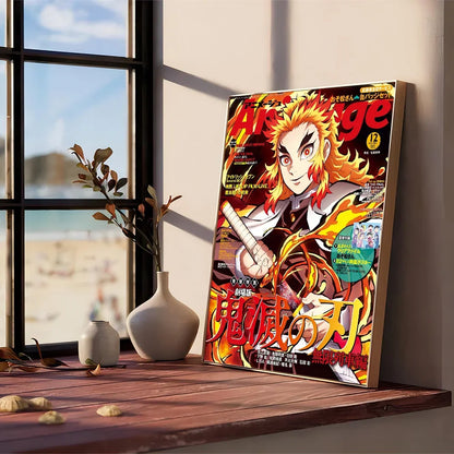 Anime Demon Slayer R-Rengoku Kyoujurou Poster Anime Posters Sticky HD Quality Wall Art Retro Posters for Home Kawaii Room Decor