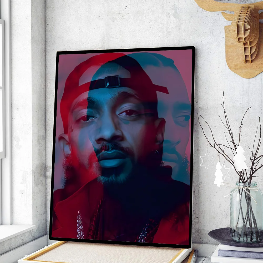 Nipsey Hussle American Rapper Poster Movie Sticky Posters Retro Kraft Paper Sticker DIY Room Bar Cafe Art Wall Painting