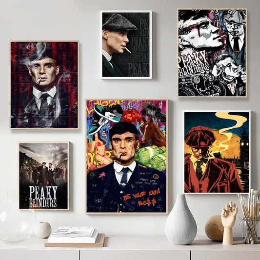 P-Peaky B-Blinders TV Good Quality Prints and Posters Waterproof Paper Sticker Coffee House Bar Cool Wall Stickers Decoration