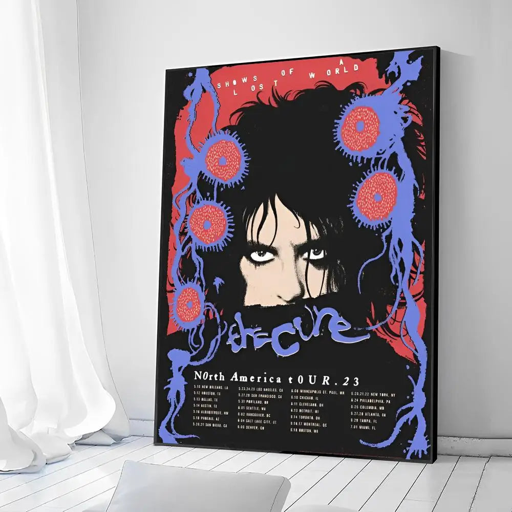 The Cure Posters Waterproof Paper Sticker Self-adhesive Art Poster Kraft Paper Sticker DIY Room Bar Cafe Decorative Painting