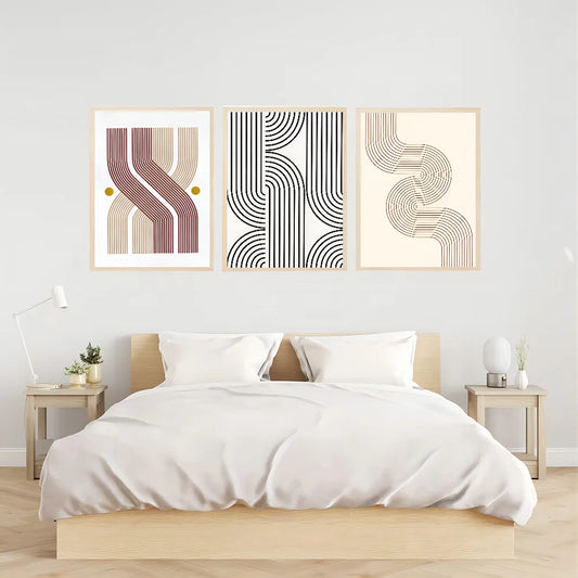 Abstract Aesthetic Geometric Lines Classic Vintage Posters Whitepaper Prints Posters Artwork Kawaii Room Decor