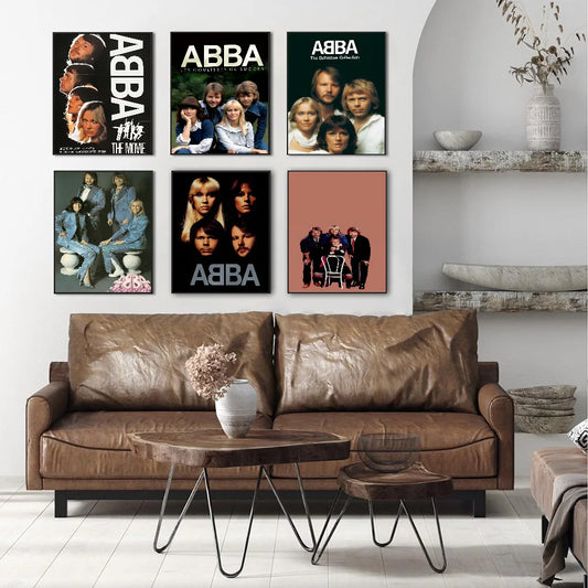 Classic Abba Band Movie Sticky Posters Vintage Room Bar Cafe Decor Nordic Home Decor